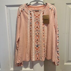 Mini Boden Jersey Embroidered top